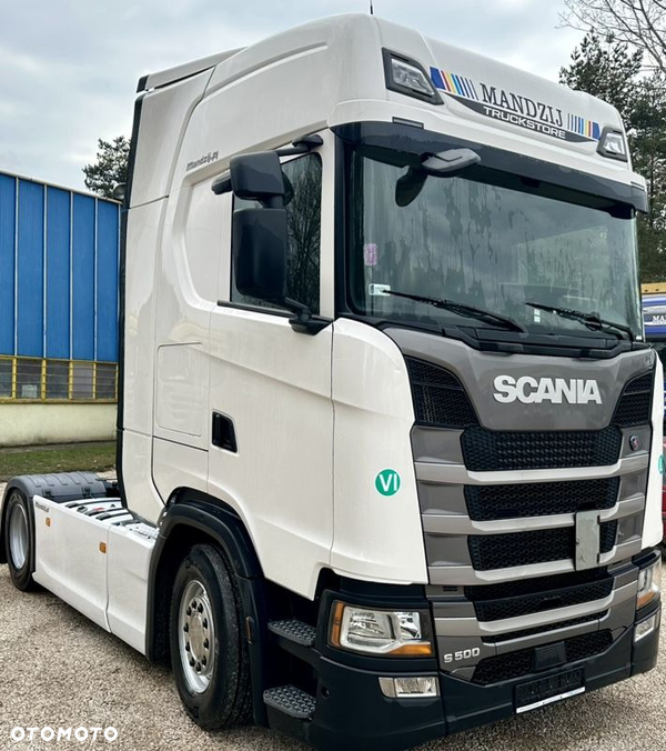 Scania S500 STANDARD AUTOMAT RETARDER ACC SPOJLERY NAVI LED KLIMA POSTOJOWA SKÓRA LODÓWKA EURO 6 ŁADNA 2019
