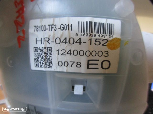 Quadrante 78100TF3G011 HR0404152 HONDA JAZZ 2012 1.4I 16V 100CV 5P CINZA KM/H  DIGITAL - 5