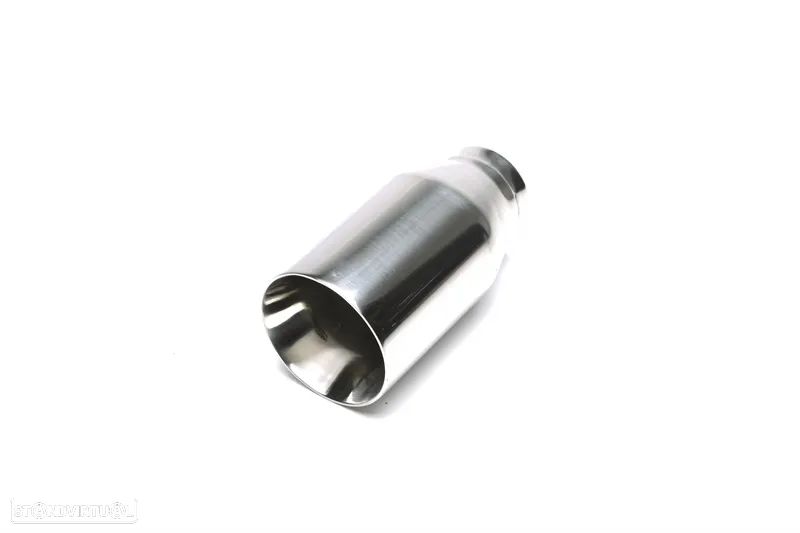 Ponteiras de escape universal redonda com 100mm X 190MM 100% Inox - 1