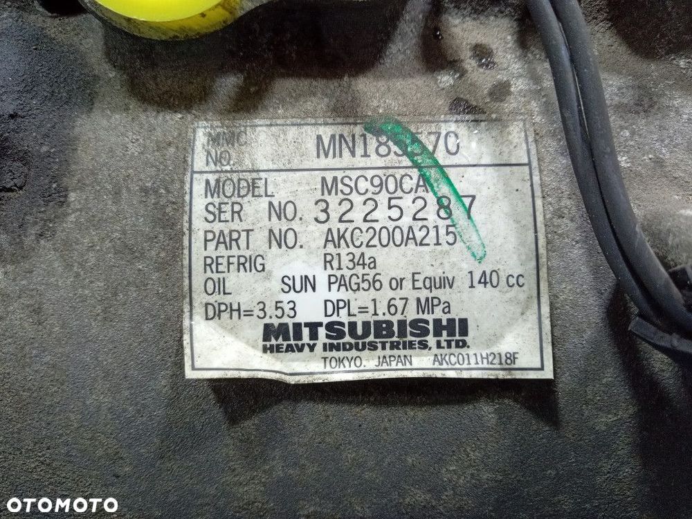 MITSUBISHI LANCER VII 1.6 98KM SPRĘŻARKA KLIMATYZACJI AKC200A215 - 9