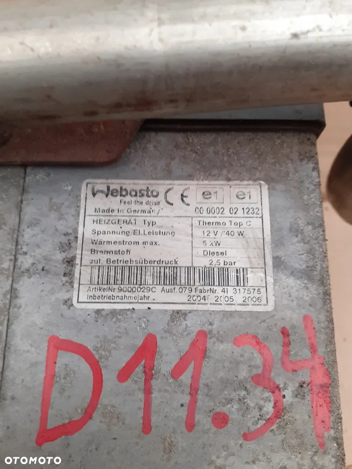 # WEBASTO OGRZEWANIE nr 000002021232 - 2