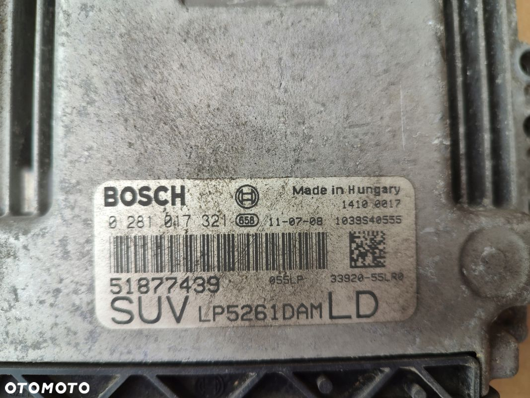 Komputer sterownik silnia SUZUKI SX4 FIAT SEDICI 2.0DDIS 51877439 - 4