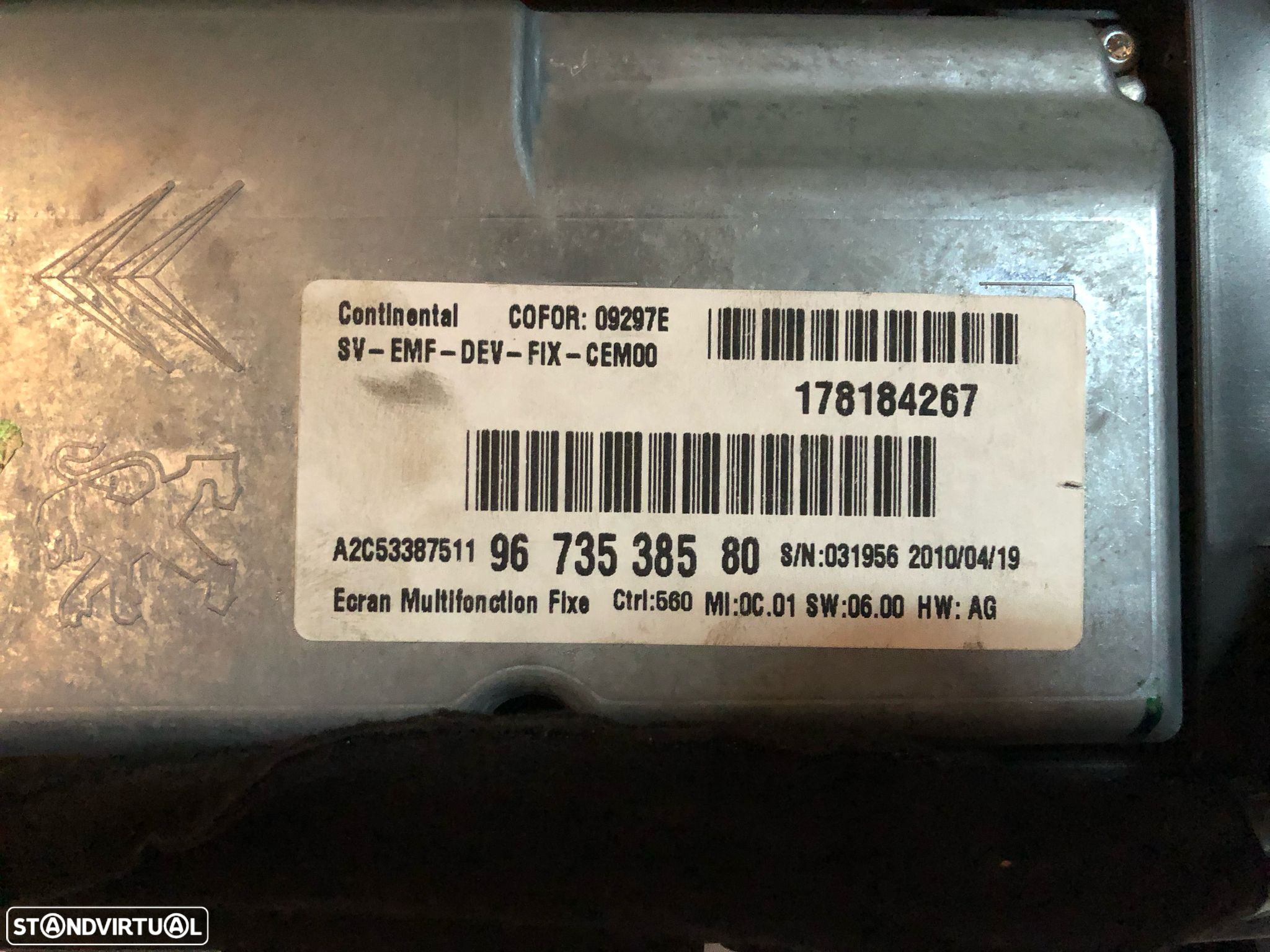 CITROEN C4 PICASSO I DISPLAY QUADRANTE - Q032 - 5