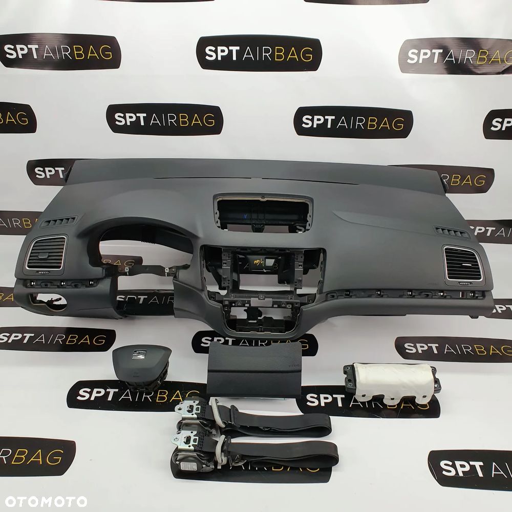 SEAT ALHAMBRA DESKA ROZDZIELCZA KONSOLA KOKPIT PULPIT PODUSZKI AIRBAG AIR BAG PASY KIT SET - 1