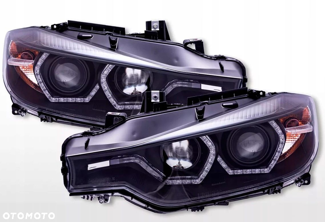 Reflektory Lampy kpl Ringi Angel Engel Led DRL Neon Tuning Bmw 3 f30 f31 - 4
