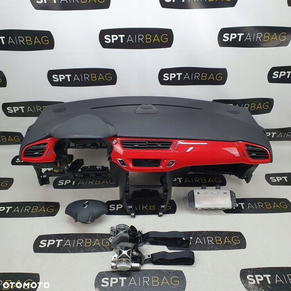 CITROEN DS3 DESKA ROZDZIELCZA KONSOLA KOKPIT PULPIT PODUSZKI AIRBAG AIR BAG PASY KIT SET - 1