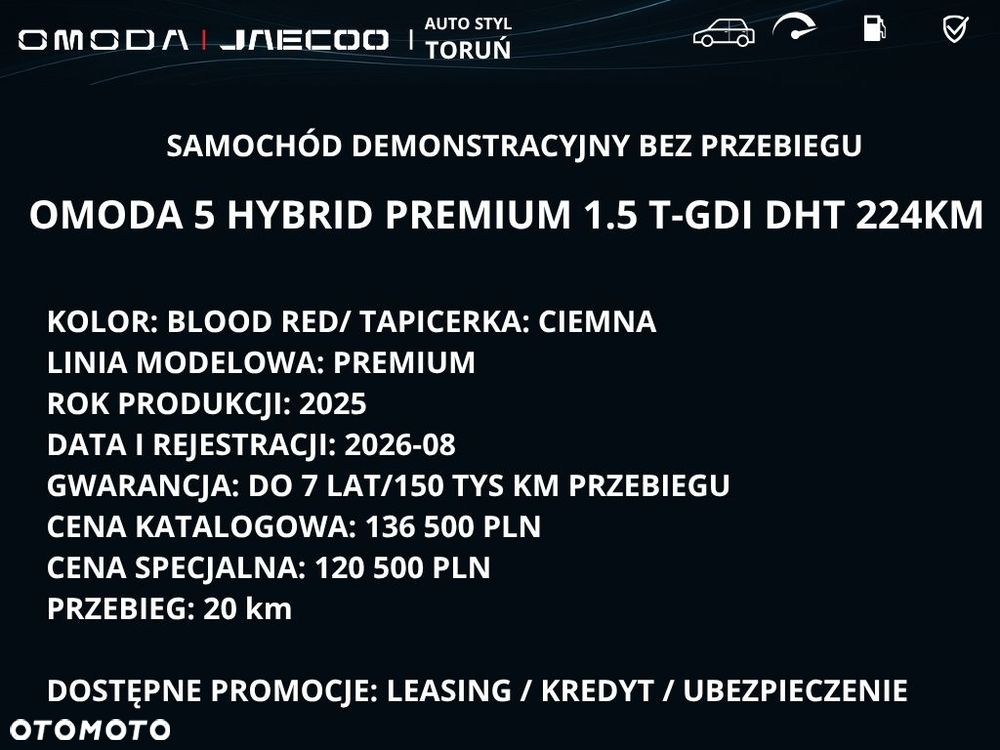 Omoda 5 1.5 T-GDI Hybrid Premium DHT - 2