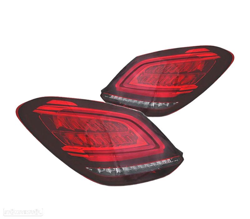 FAROLINS MERCEDES CLASE C W205 14-18 LED VERMELHO BRANCO - 2