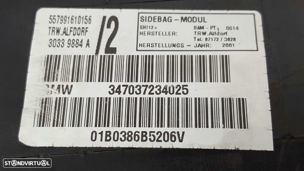 AIRBAG PORTA DIANTEIRA DIREITA BMW X5 (E53) 4.4I AUTOMáTICO - 3