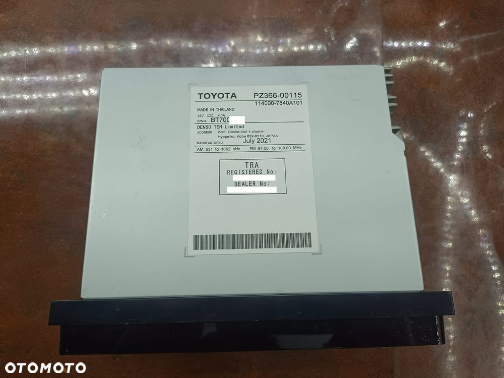 Oryginalne radio usb bluetooth Toyota LAND CRUISER lc 70 71 73 74 75 76 77 78 79 J70 LJ70 RJ70 FJ70 HJ70 l70 l76 pickup l78 l79 mp3 hilux hiace yaris corolla pz366-00115 pz366-00114 CarPlay Android - 7