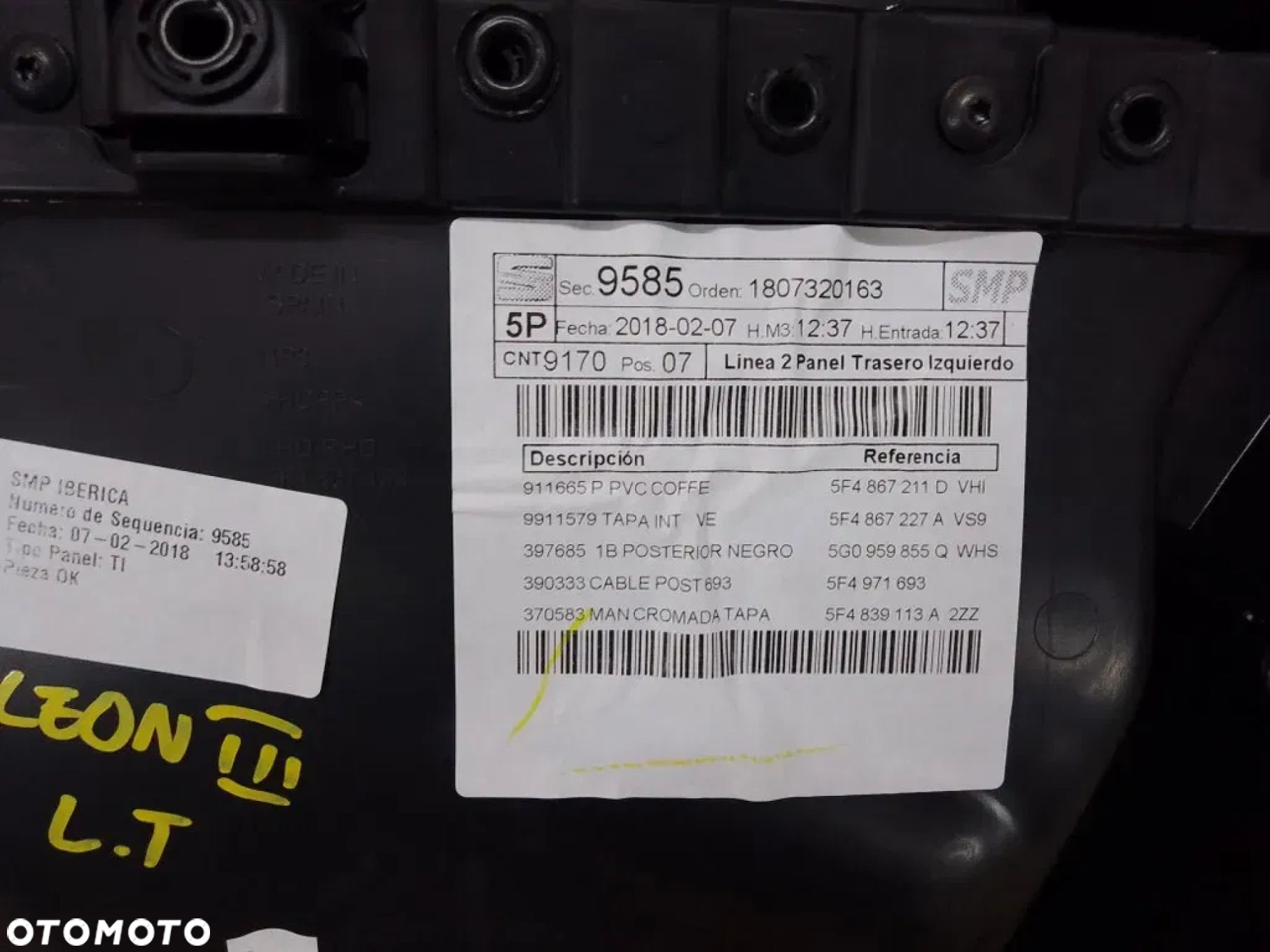 Boczek Drzwi Przedni Tylny Komplet Seat Leon III 5F0 HB 5-Drzwi - 4