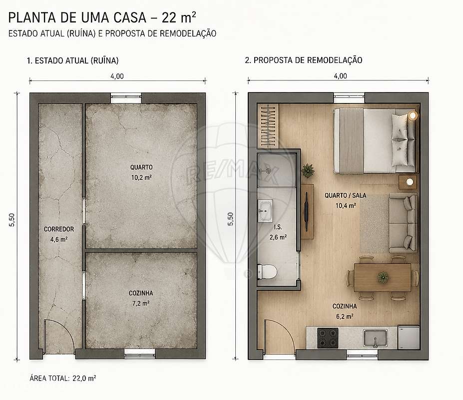 Moradia T1 para venda - Grande imagem: 4/6