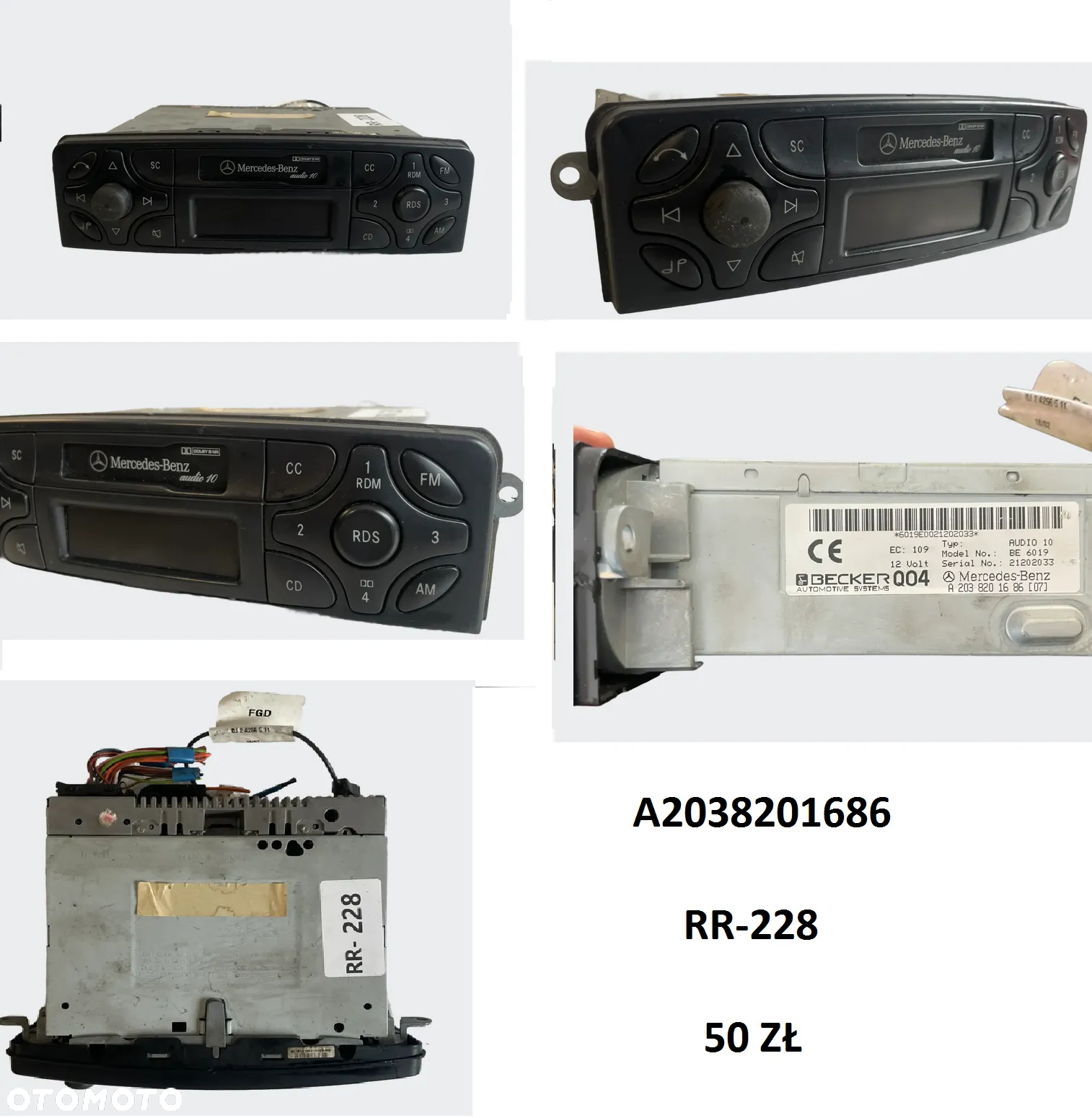 Radio CD Volkswagen Chrysler Jeep Dodge Mercedes Seat 1K0035186AD P05091509AG 6J0035153B A2038201686 A2098206589 - 5