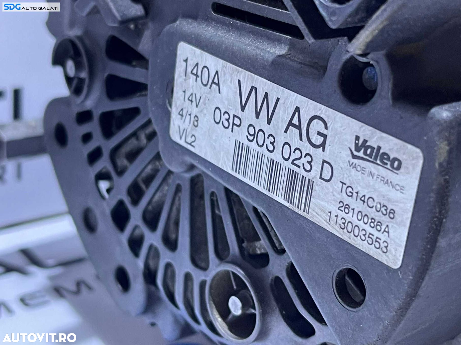 Alternator 140A Skoda Roomster 1.2 TDI CFW CFWA 2011 - 2015 Cod 03P903023D - 5
