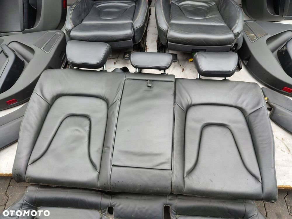 FOTEL FOTELE KANAPA BOCZKI CZARNA SKÓRA GRZANE AUDI A4 B8 SEDAN - 4