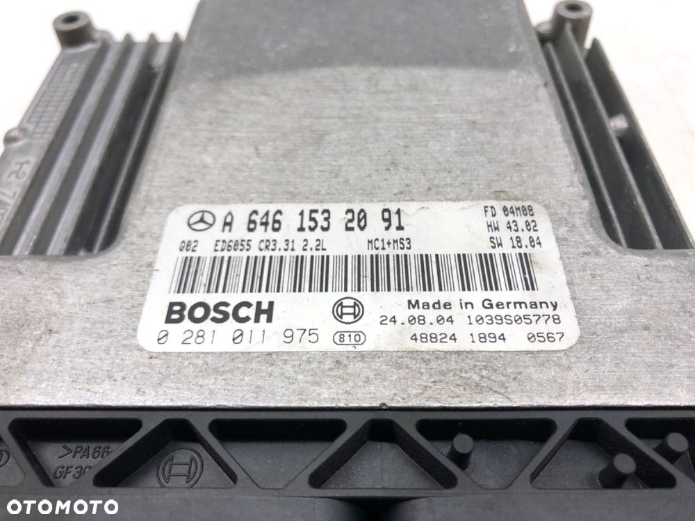 KOMPUTER SILNIKA  MERCEDES-BENZ VITO / MIXTO Skrzynia (W639) 2003 - 2022 109 CDI (639.601, 639.603, - 3