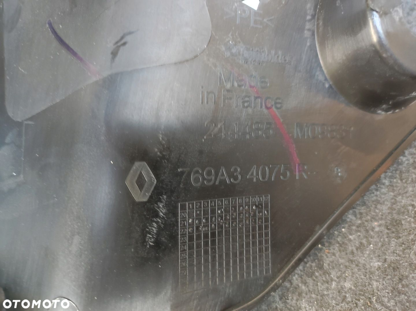 LISTWA OSŁONA PROGU PRAWA RENAULT KANGOO IV 4 - 5