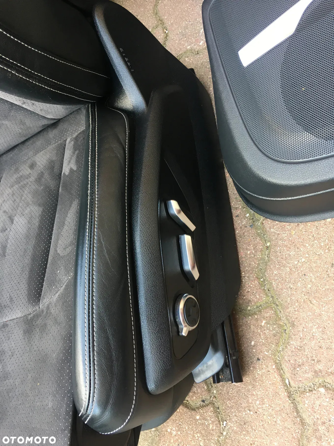 AUDI Q7 4M / S-Line / FOTEL FOTELE KANAPA BOCZKI TAPICERKA / SKÓRA CZARNA / 7 OSOBOWA / ISOFIX / ORYGINAŁ - 6