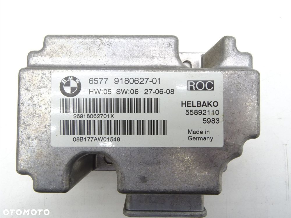 Sterownik moduł poduszki powietrznej airbag 9180627 bmw e90 e91 e92 e93 - 4