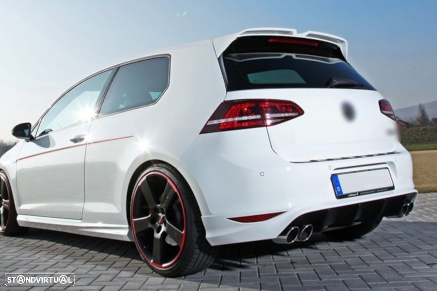 Aileron / lip / spoiler traseiro em plástico ABS para VW Golf 7 / 7.5 3D 5D hatchback 2012-2020 (mala standard) - 5