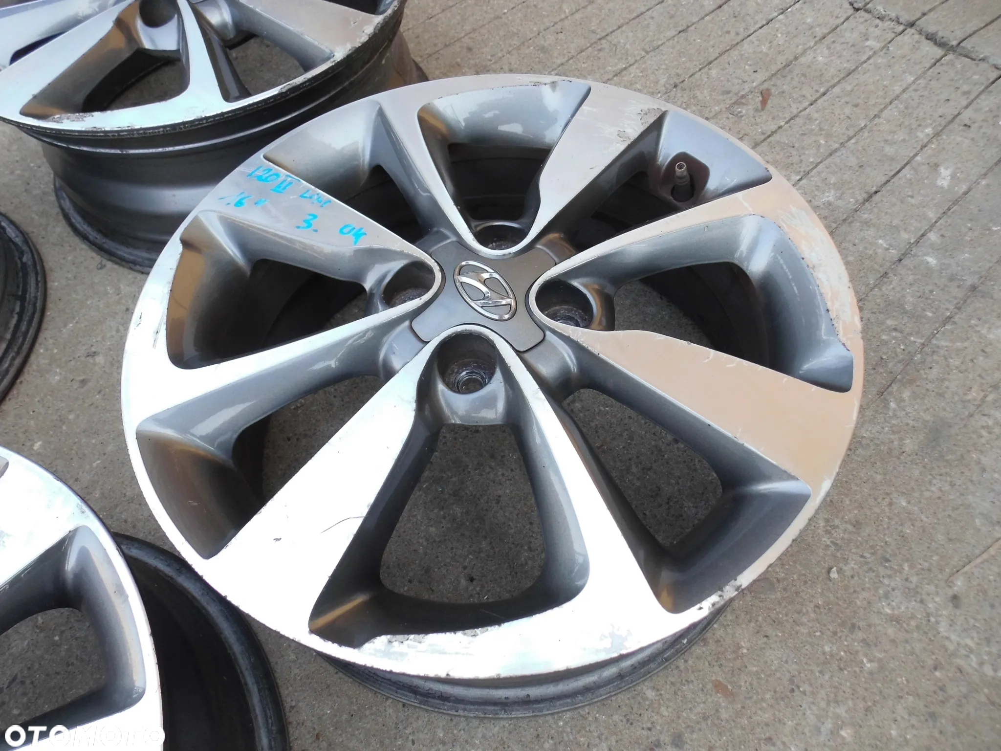 FELGI ALUMINIOWE Z CZUJNIKIAMI CIŚNIENIA 52910-C8100 HYUNDAI I20 II 16 CALI ORYGINAŁ - 7