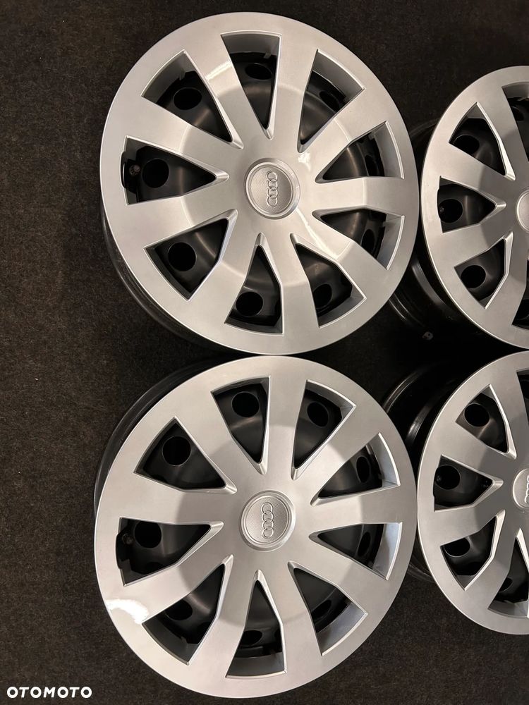 Felgi stalowe z oryginalnymi kołpakami Audi A1 2Q0 15 cali 5x100 4szt. Jak Nowe! - 3