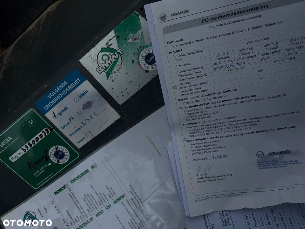Kramer 5075 Ładowarka kołowa czołowa 353 jak Nowa import Norwegia 2018rok 2500 mtg Oryginał Widły i łyżka silnik Yanmar. Zero luzów i wycieków. Aktualne Badania DEKRA BMWT. Wielka Okazja. Maszyna jak nowa z Salonu. Pochodzi z Gospodarstwa Norweskiego - 20