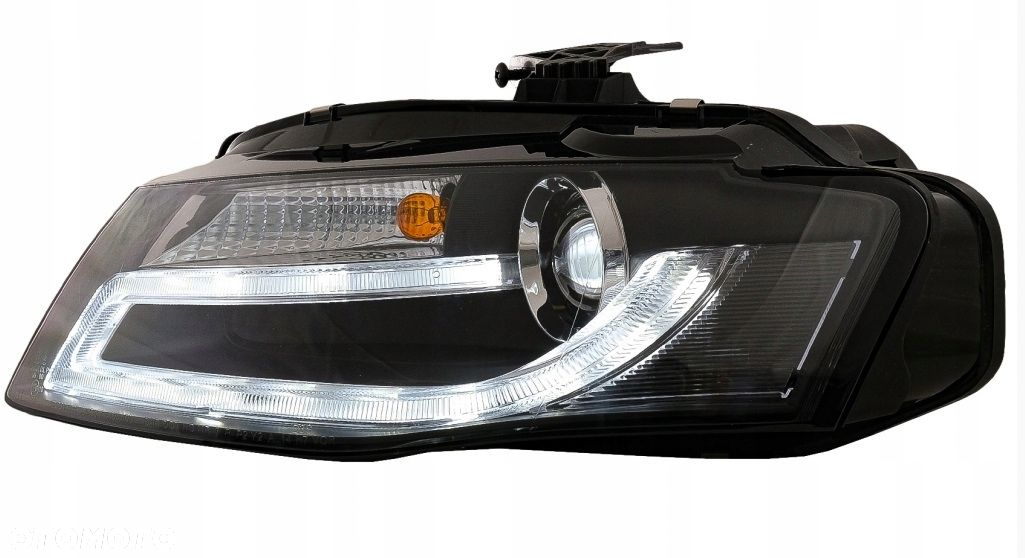 Reflektory Lampy DRL dzienne Diody Soczewka Clear Black Audi a4 b8 8k 07-08 - 3