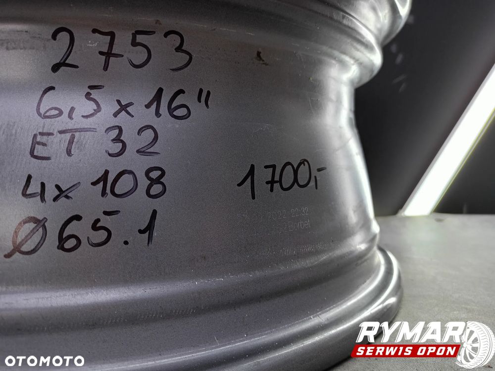ŚLĄSK ALUFELGI 6.5X16" 4x108 ET32 ORYGINAŁ PEUGEOT KOMPLET - 12