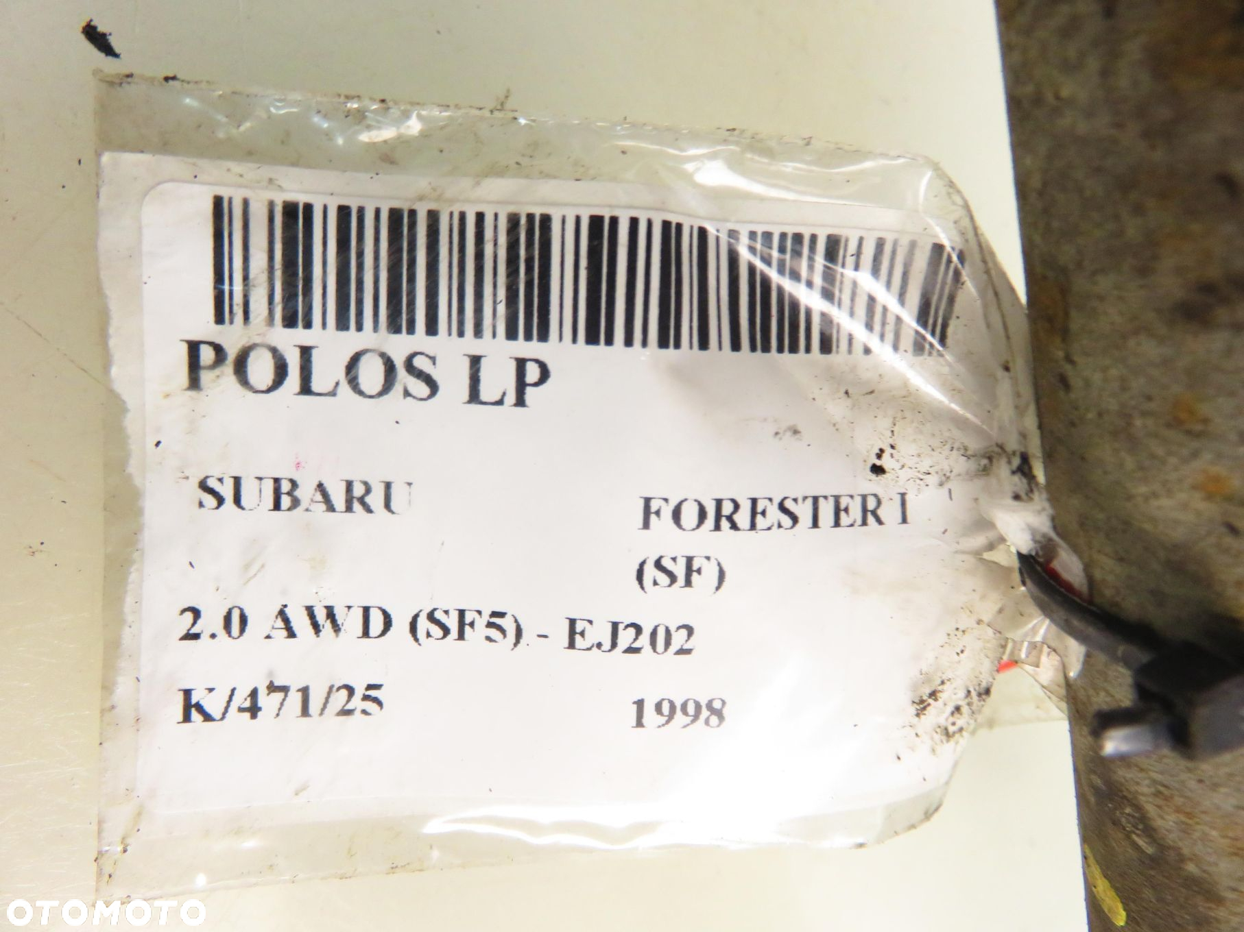 PÓŁOŚ LEWA PRZEDNIA SUBARU FORESTER I (SF) 2.0 AWD 125 - EJ202 - 8