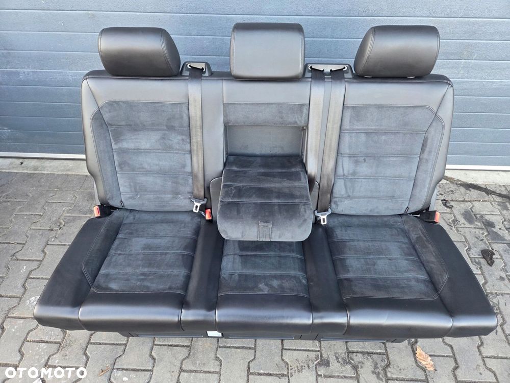 VW T6 MULTIVAN HIGHLINE fotel kanapa łóżko tył rozkładane skóra alcantara - 2