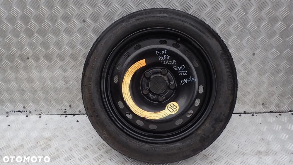 KOŁO ZAPASOWE DOJAZDOWE FIAT ALFA LANCIA 5X110 ET 22 135/70/16 - 1