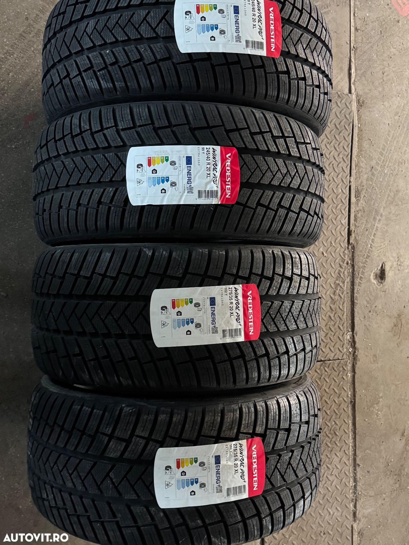 Vând set anvelope 245/40/20-275/35/20 vredestein de iarnă noi - 1