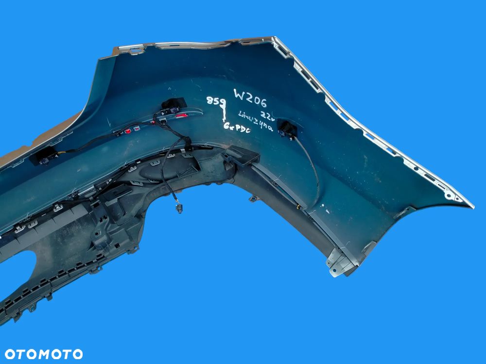 MERCEDES C W206 SEDAN / 859 / ZDERZAK TYLNY TYŁ / 6x PDC / Instalacja / Hak / KOMPLETNY - 6