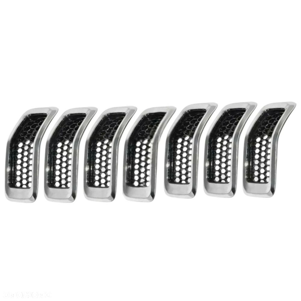JEEP CHEROKEE V KL 18-23 WKŁADKI KRATKI ATRAPY GRILL PRZÓD 6FM74SZ0AB CHROM - 3