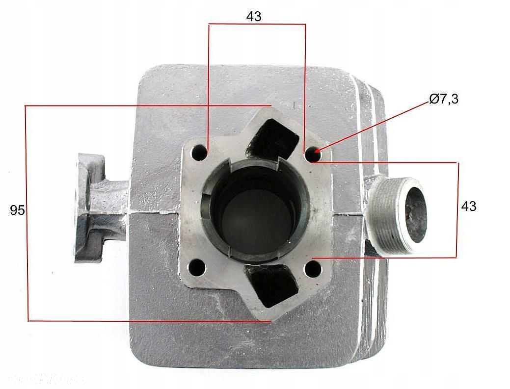 POLSKI CYLINDER SIMSON S51 S 51 ALUMINIOWY  TŁOK ALMOT 38.00 KOMPLET - 5