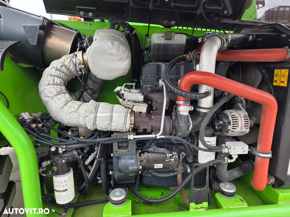 Merlo CA SI O MACARA de 12t, P120.10, ridica 12t la 5m si 7t la 10m, 1.164h, 2018, furci, cupa 3,5mc, Masa operational 15,6t, sistem protectie cu 3 camere/parte, protectie cabina, Aer cond, cilindri de MACARA, posibil leasing 2 ani, PROMOTIE 93.900 EUR+Tva - 30