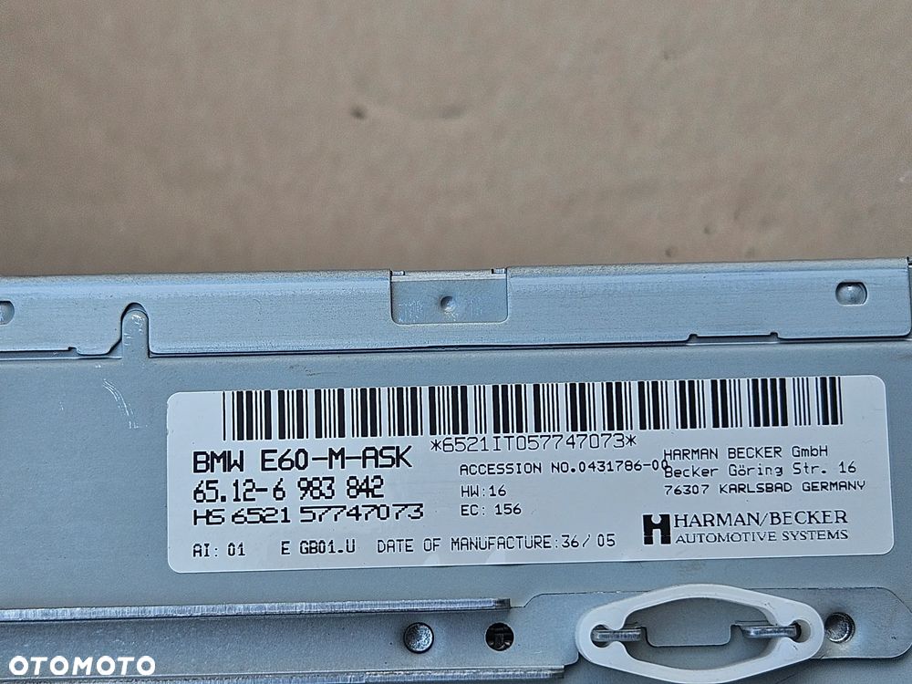BMW E60 E61 radio CD czytnik Navi 6983842 - 3