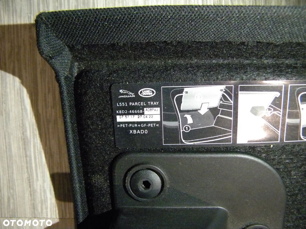 ŁADNA PÓŁKA BAGAŻNIKA LAND ROVER RANGE ROVER EVOQUE II 2 19-25 FV L551 ORYG - 11