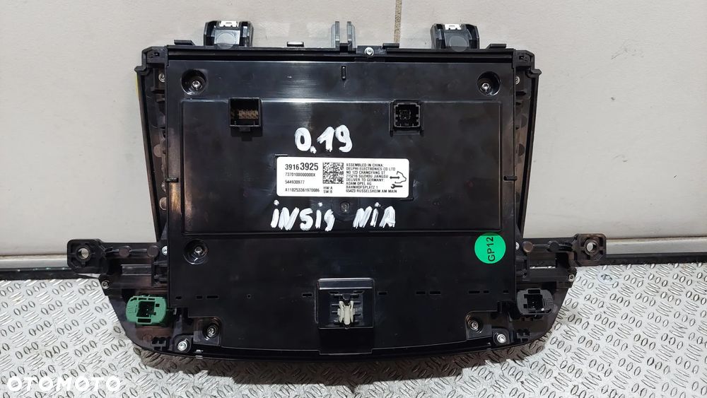 Radio nawigacja wyświetlacz Opel Insignia B R 2019 nr 39163925 - 2
