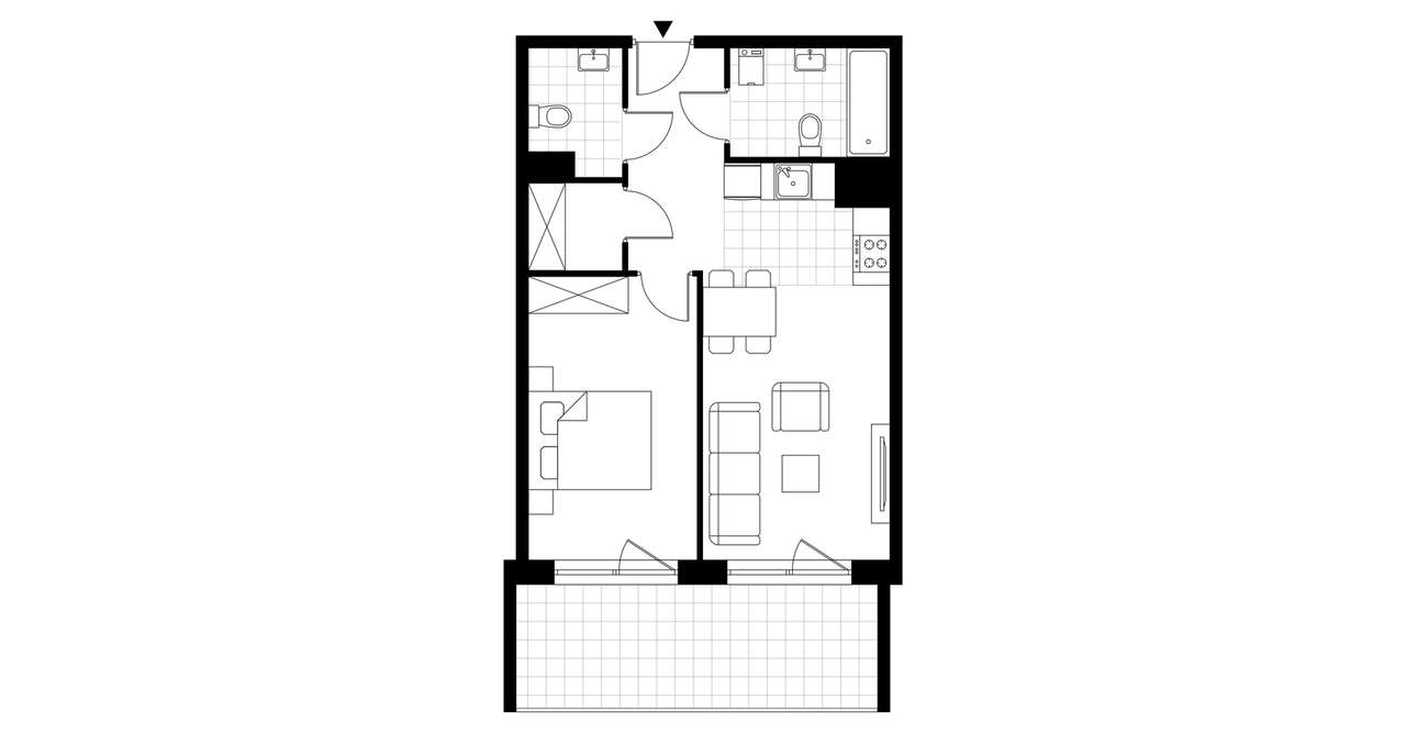2-pokojowe mieszkanie 45m2 + balkon Bezpośrednio - Pełny obrazek: 3/23