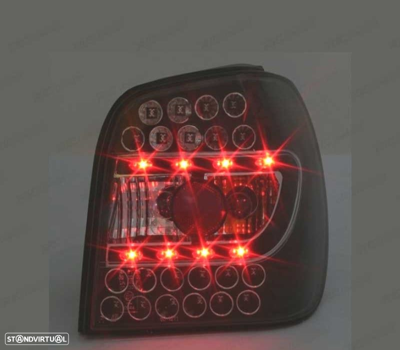 FAROLINS TRASEIROS LED PARA VOLKSWAGEN VW POLO 6N 94-99 PRETO - 2