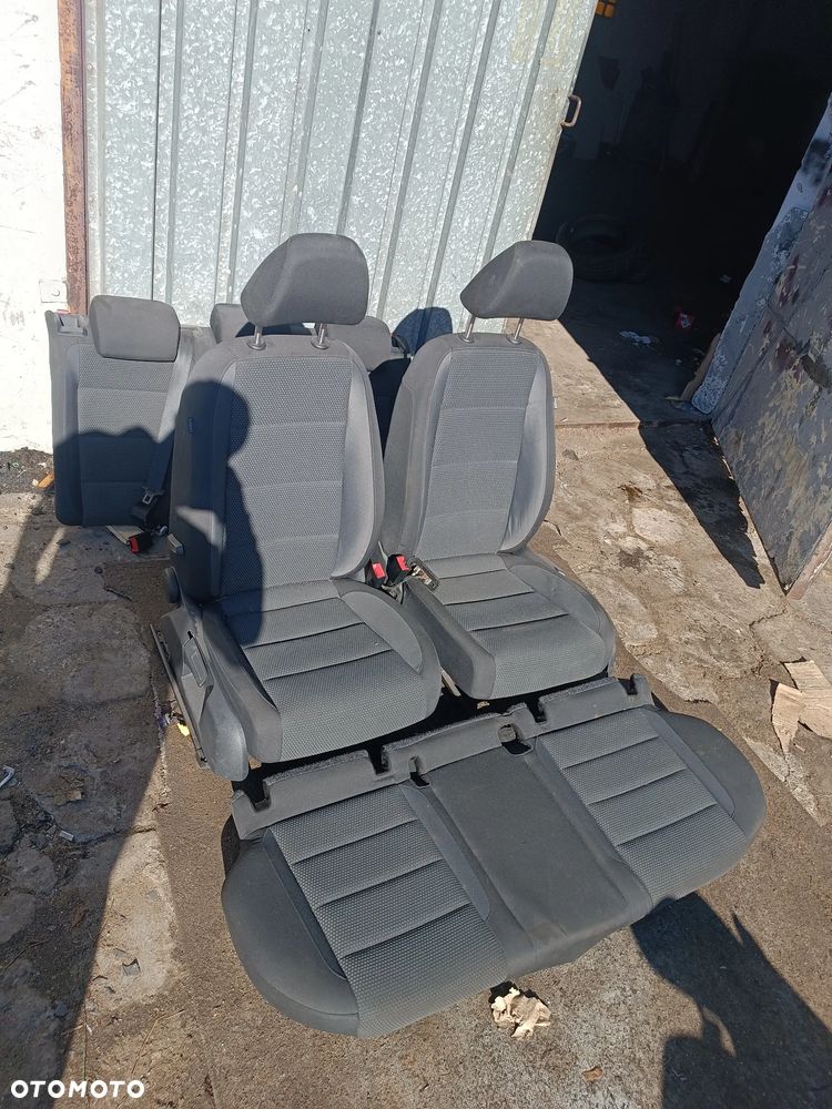 VW GOLF VI 2008R KOMPLET FOTELI WELUR FOTEL KIEROWCY PASAŻERA TYŁ - 2