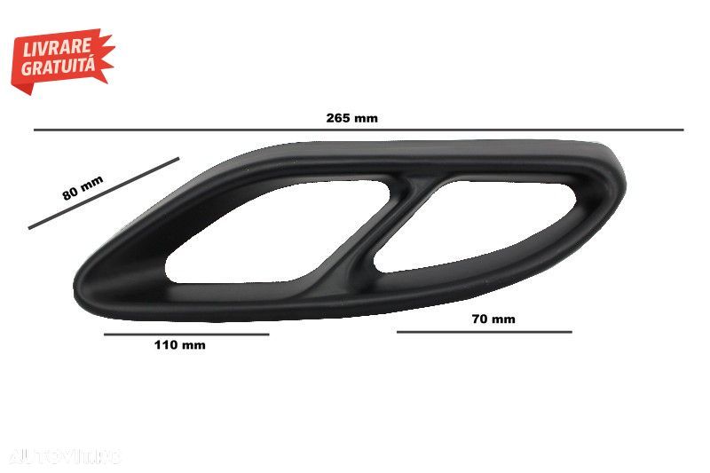 Ornamente tobe sistemul de evacuare Mercedes C-Class W205 C-Class S65 E65 GLE W166- livrare gratuita - 3