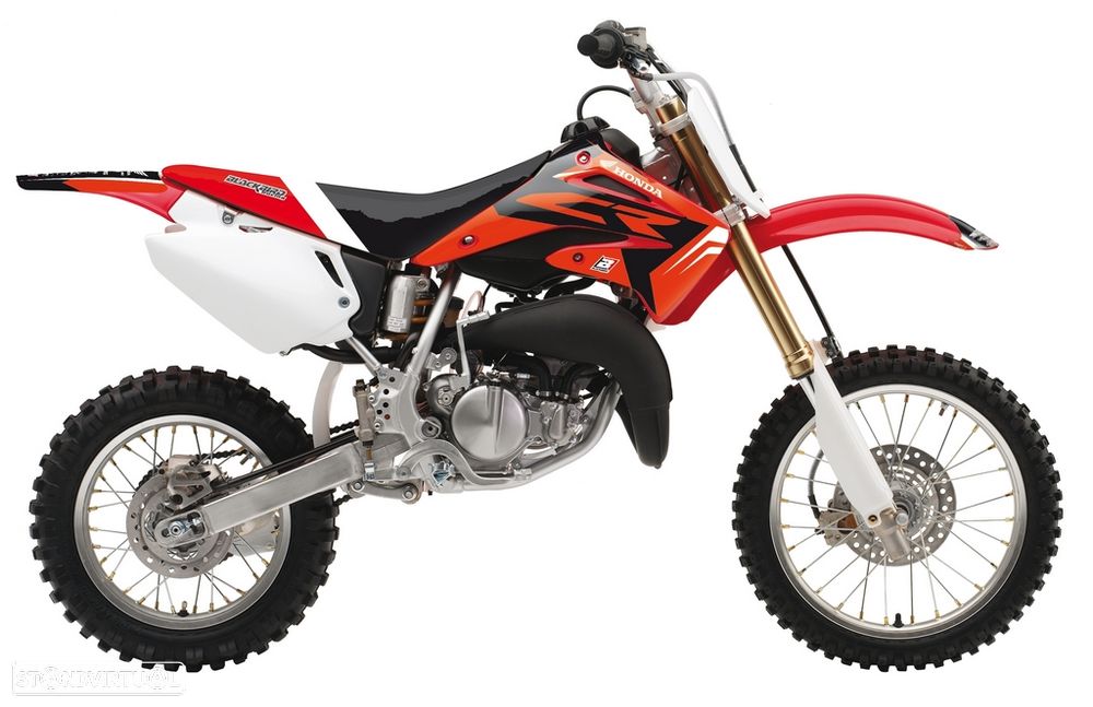 kit autocolantes + capa de banco blackbird dream honda cr 85 - 1