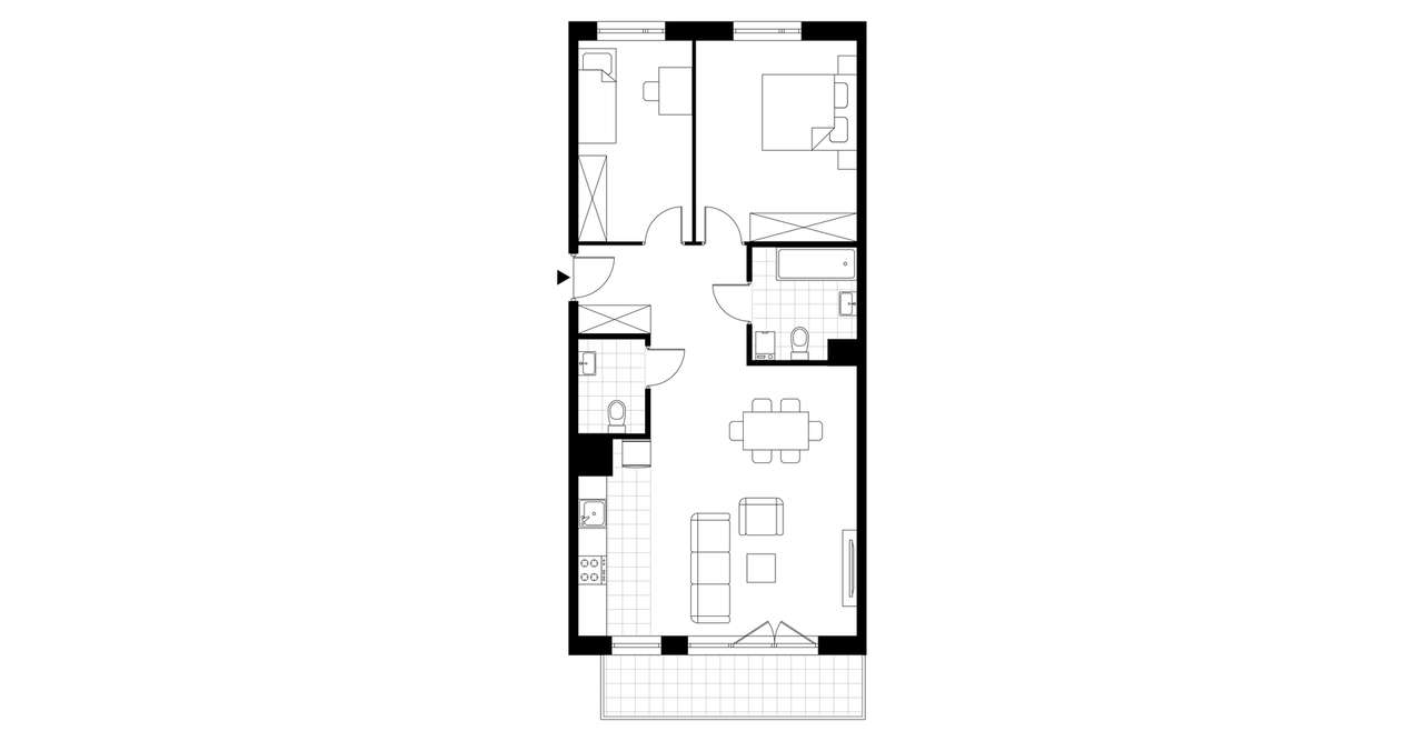 3-pokojowe mieszkanie 70m2 + balkon - Pełny obrazek: 3/23