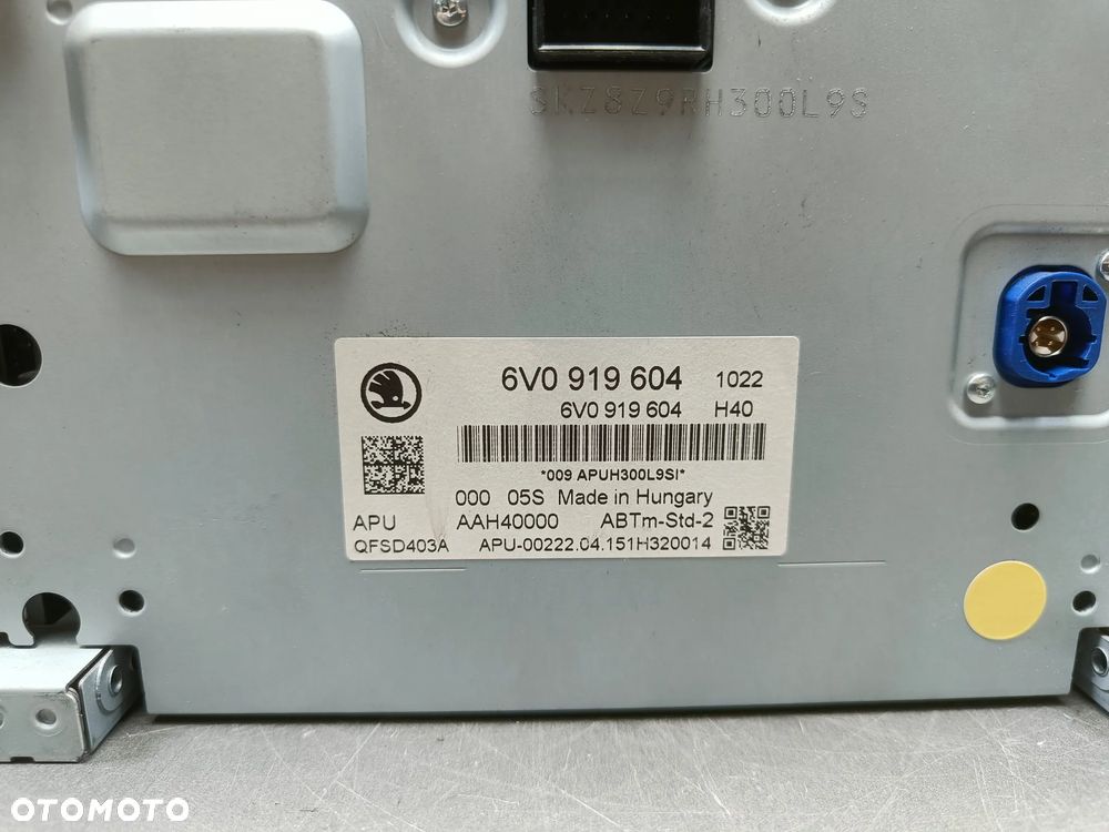 Radio Skoda Fabia 3 III Wyświetlacz Ekran 6V0919604 - 10
