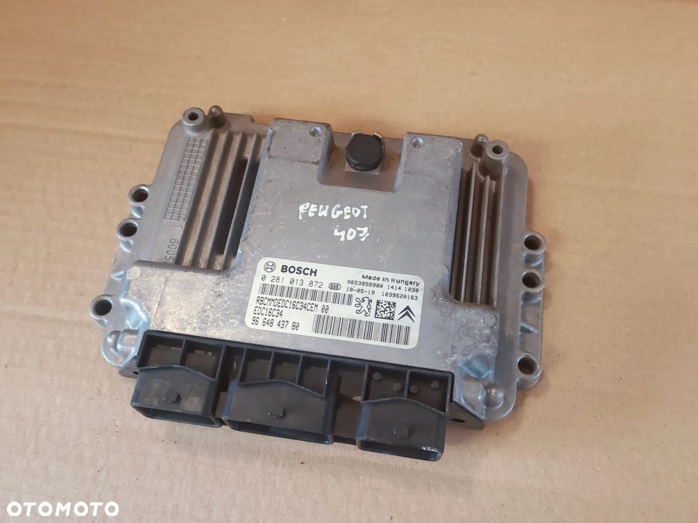 PEUGEOT 407 SW LIFT 1.6 HDI STEROWNIK SILNIKA 9664843780 - 2