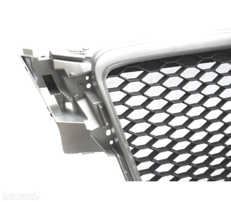 GRELHA FRONTAL AUDI A4 B8 08-11 LOOK RS CINZA CLARO - 2