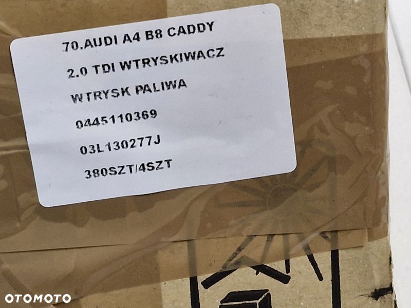 AUDI A4 B8 CADDY 2.0 TDI WTRYSKIWACZ WTRYSK PALIWA 0445110369 03L130277J - 7